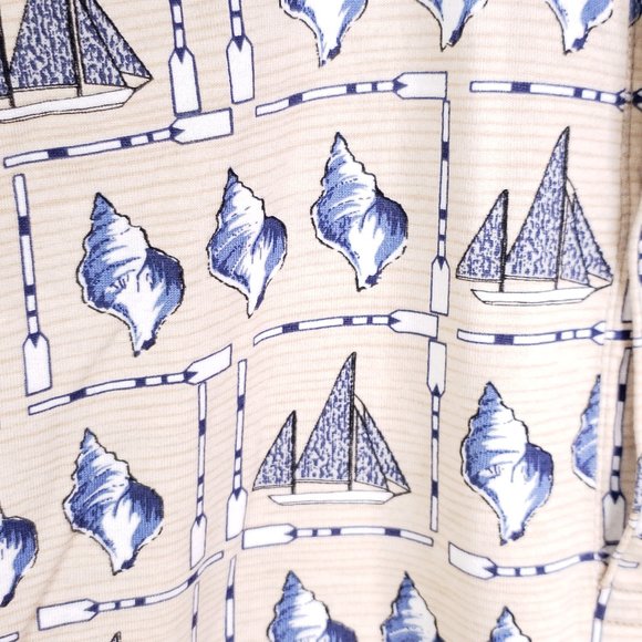 Vtg Dunhill Seashell Print Polo Shirt Sz Medium - Picture 5 of 9